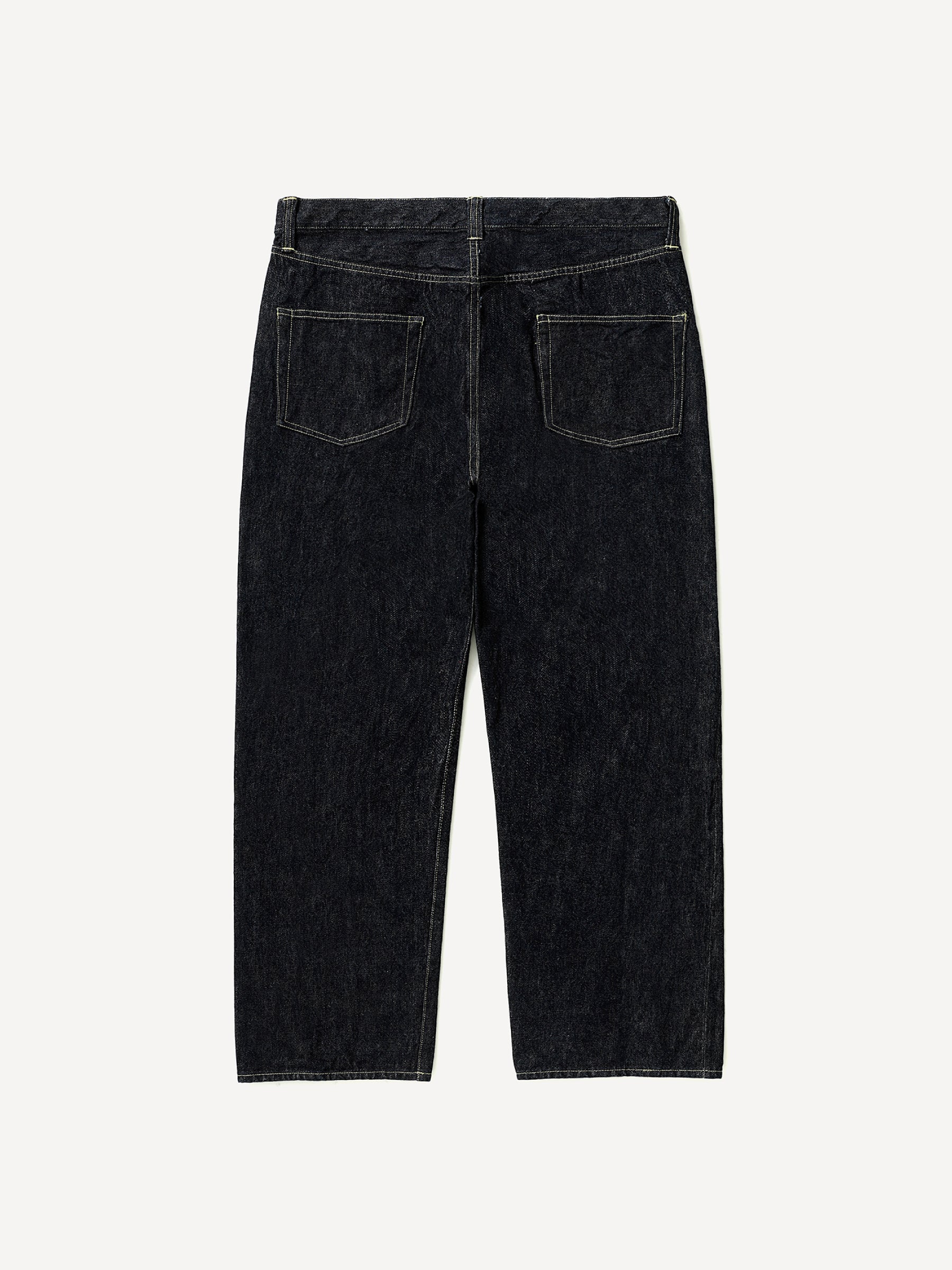 Washed Denim Wide Pants