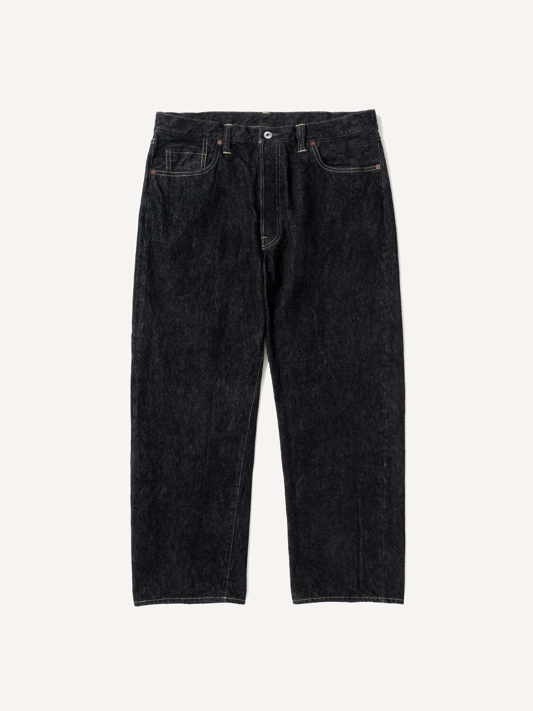 Washed Denim Wide Pants
