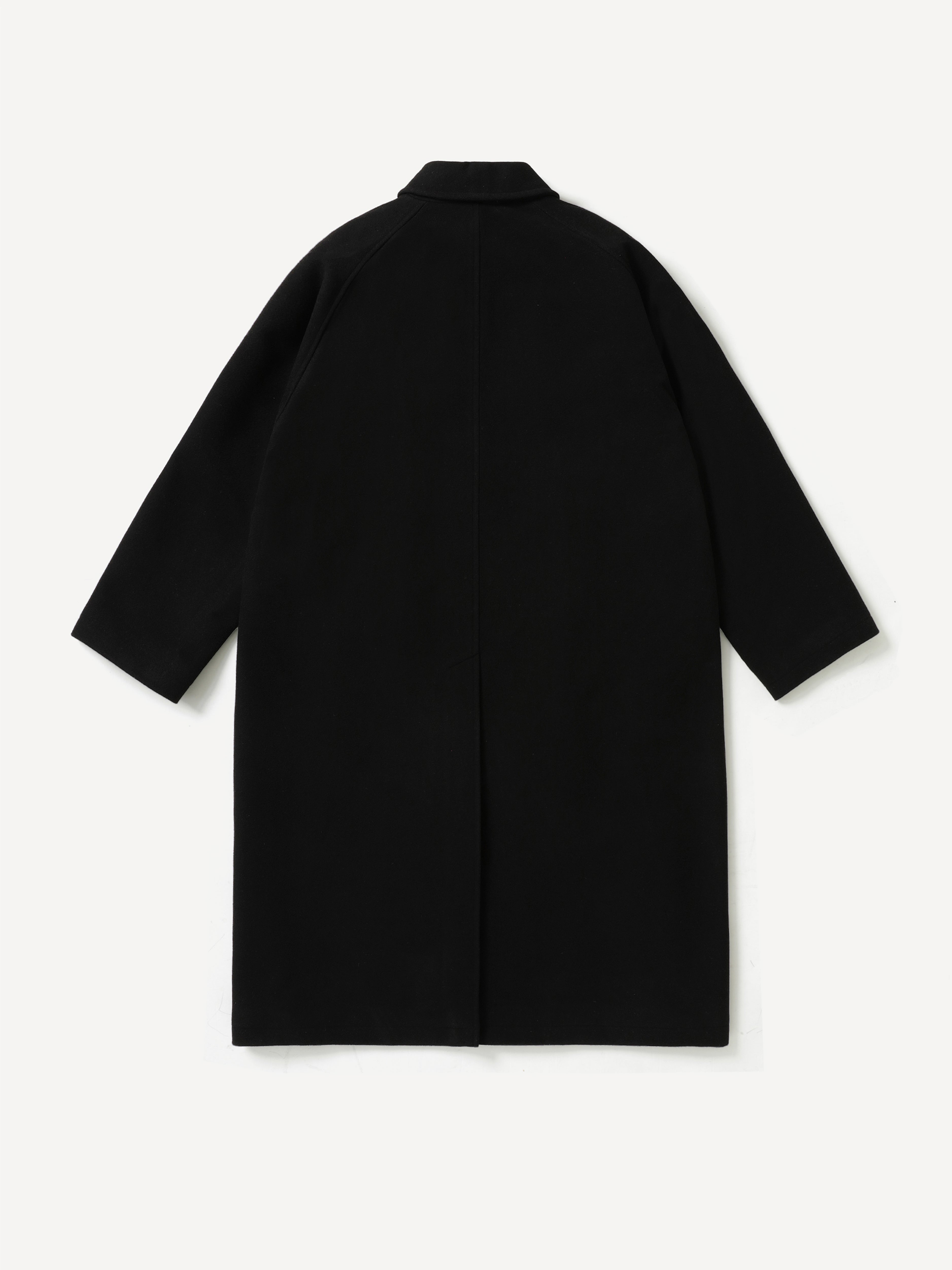 Cashmere Silk Balmacaan Long Coat